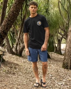 Jacks Rising Sun T-Shirt Black Hot