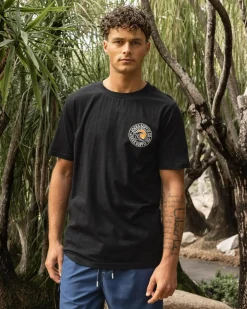 Jacks Rising Sun T-Shirt Black Hot