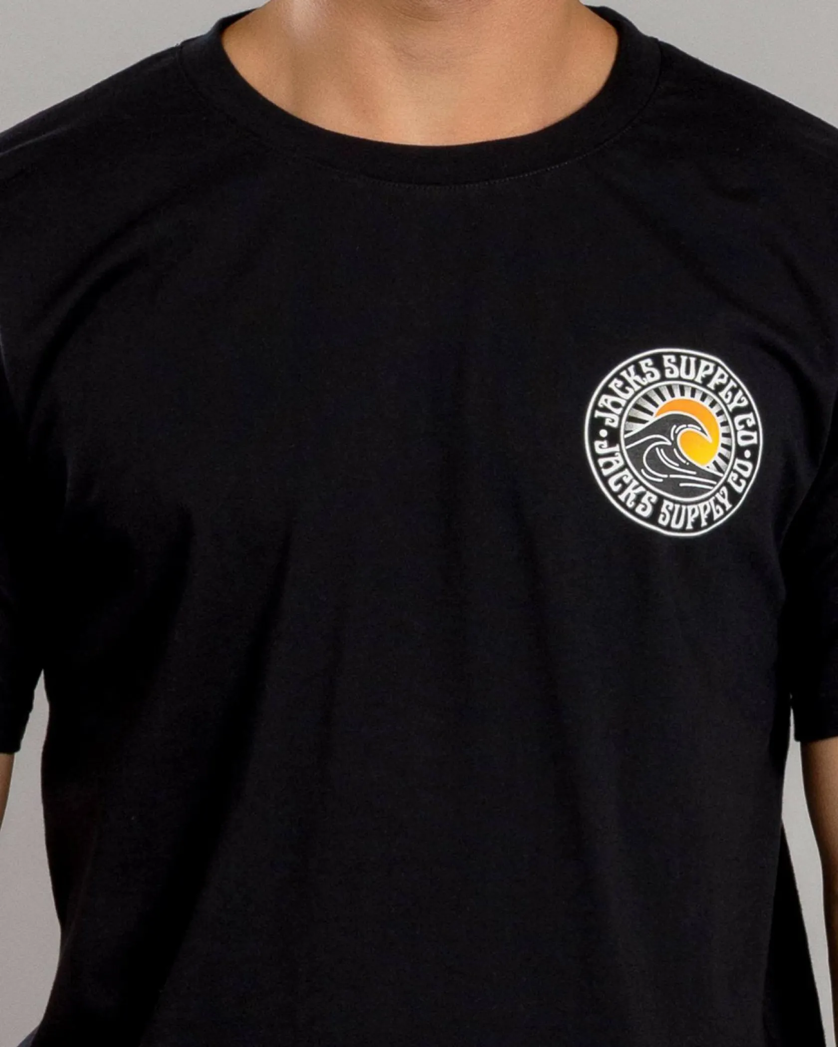 Jacks Rising Sun T-Shirt Black Hot