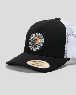Jacks Rising Trucker Cap Black/white