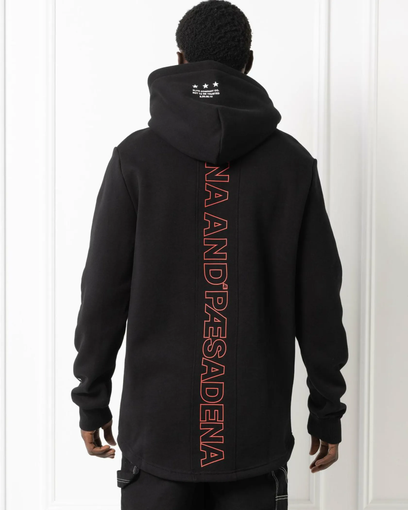 Nena & Pasadena Risk Dual Curved Hoodie Jet Black Outlet