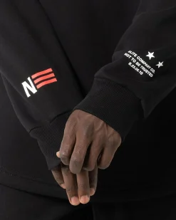 Nena & Pasadena Risk Dual Curved Hoodie Jet Black Outlet