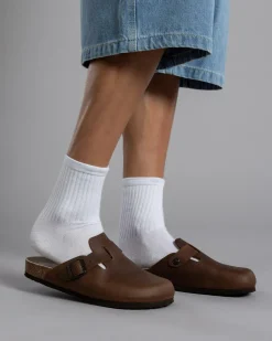 GENUINS Riva Apure Clogs Brown Discount