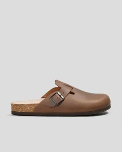 GENUINS Riva Apure Clogs Brown Discount