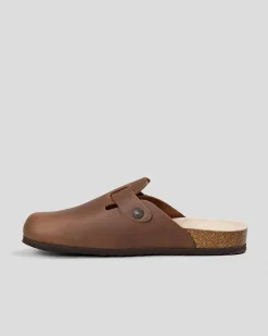 GENUINS Riva Apure Clogs Brown Discount