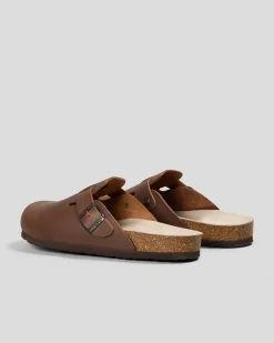 GENUINS Riva Apure Clogs Brown Discount