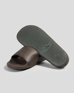 Quiksilver Rivi Nubuck Slides Brown 1