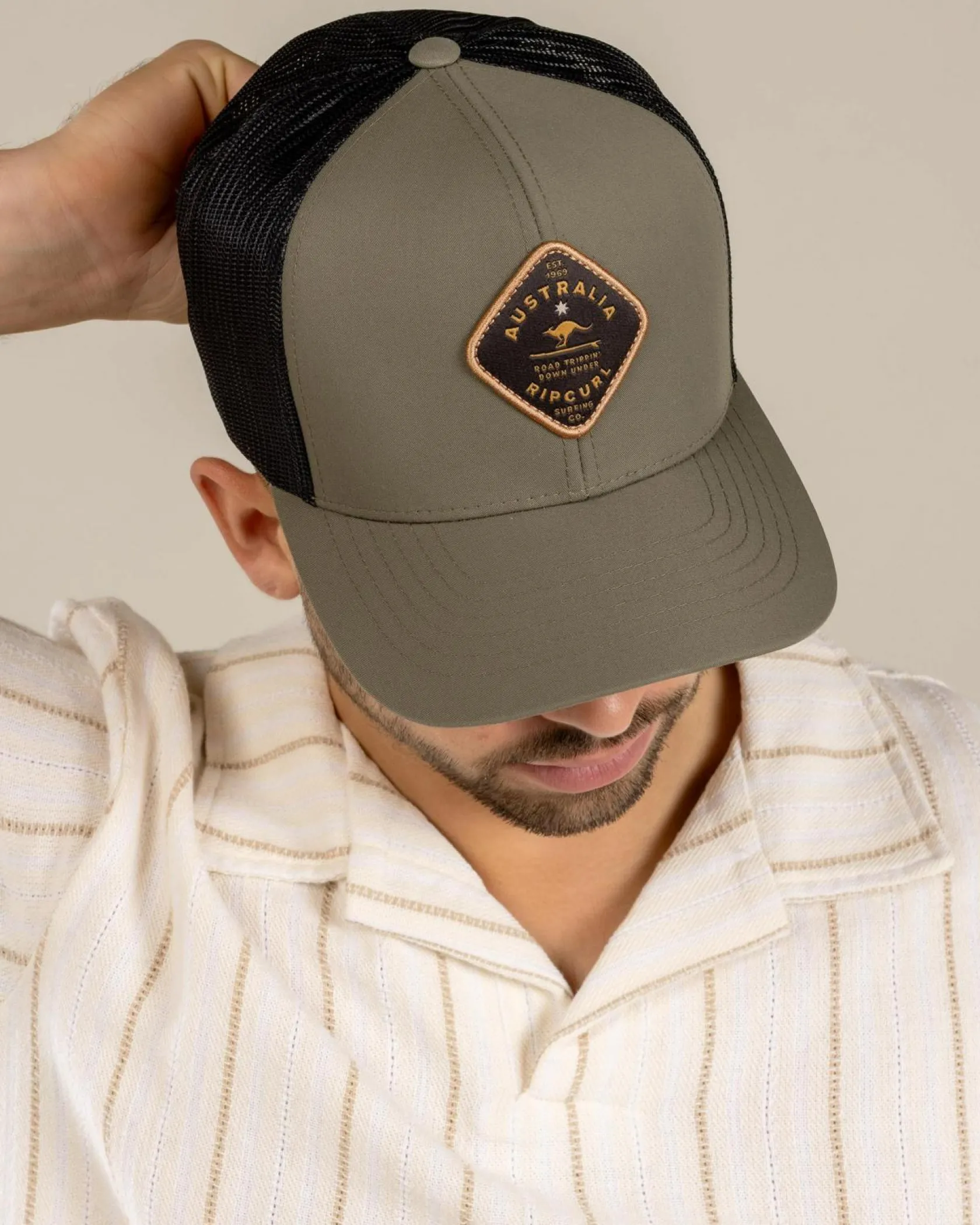Rip Curl Road Trippin Trucker Cap Olive