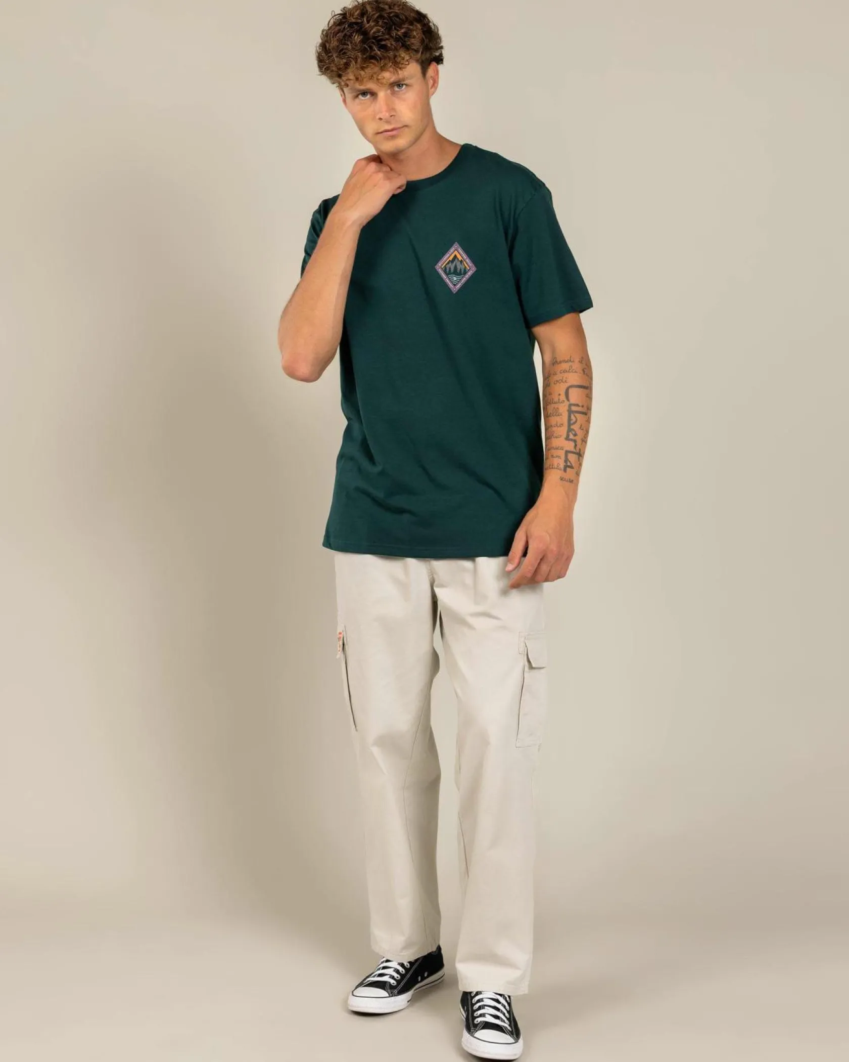 Billabong Rockies ADIV T-Shirt Spruce Green Discount