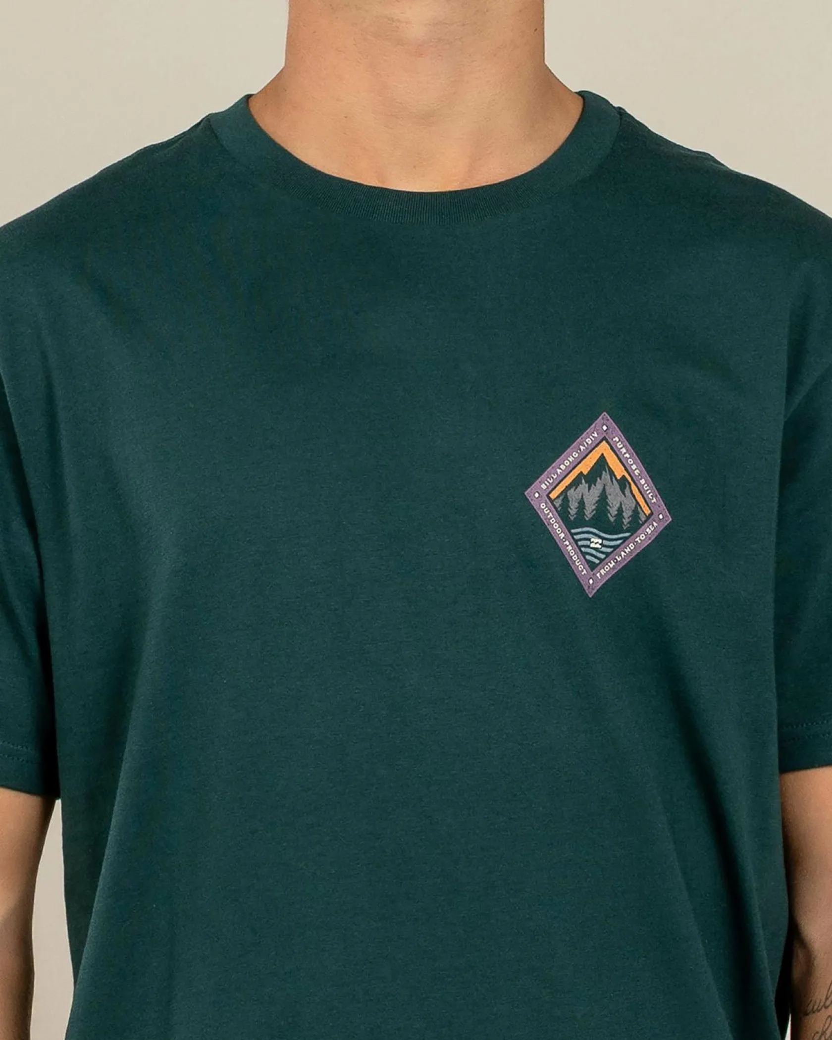 Billabong Rockies ADIV T-Shirt Spruce Green Discount