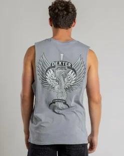 Dexter Rod Of Asclepius Muscle Tank Grey Acid Outlet