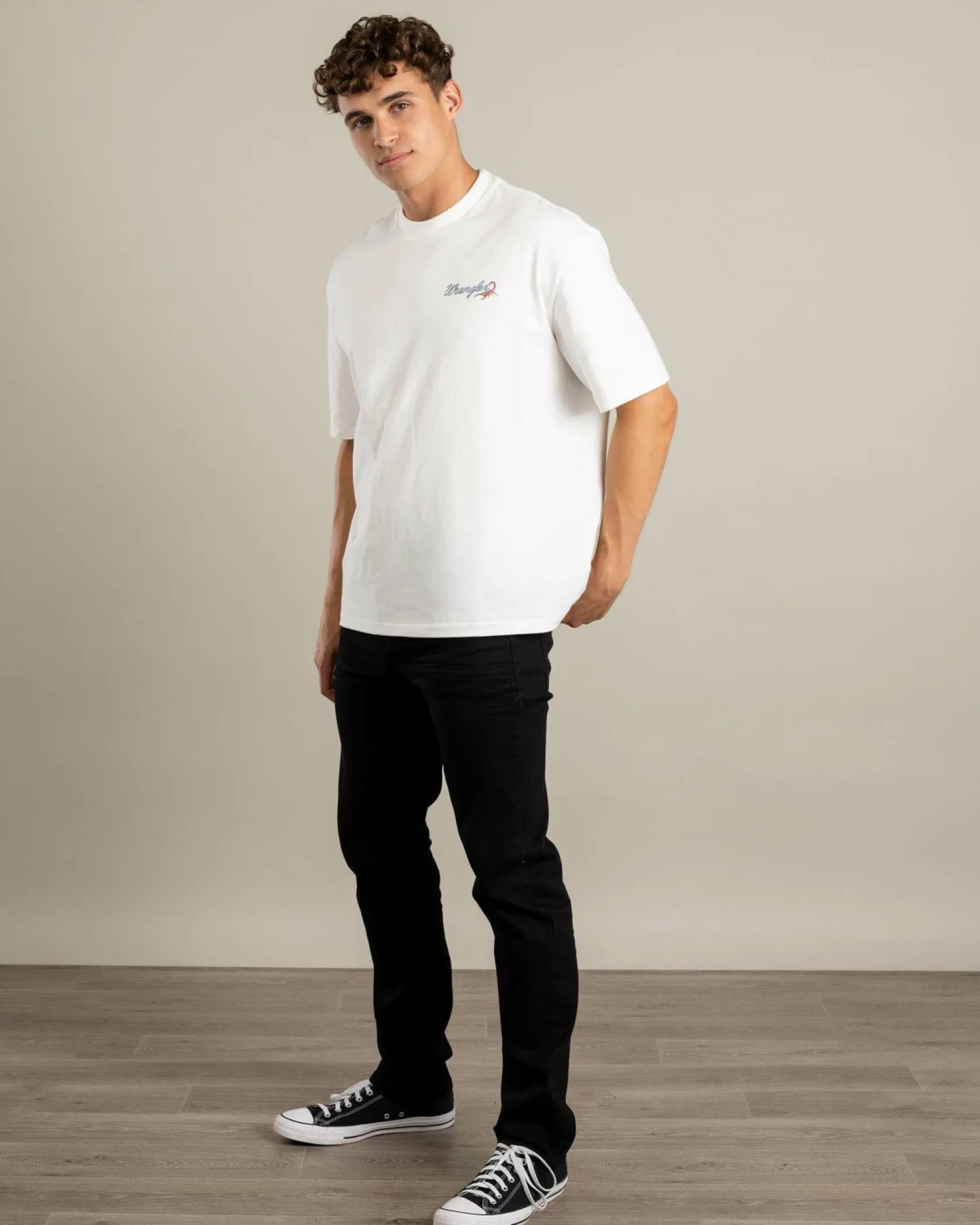 Wrangler 1800-Rodeo Slacker T-Shirt Vintage White Hot
