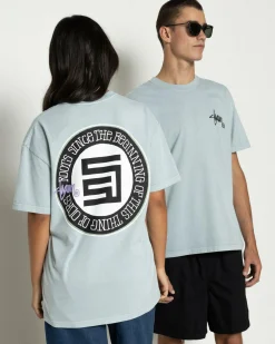 S-Double Roots Dot T-Shirt Washed Steel New