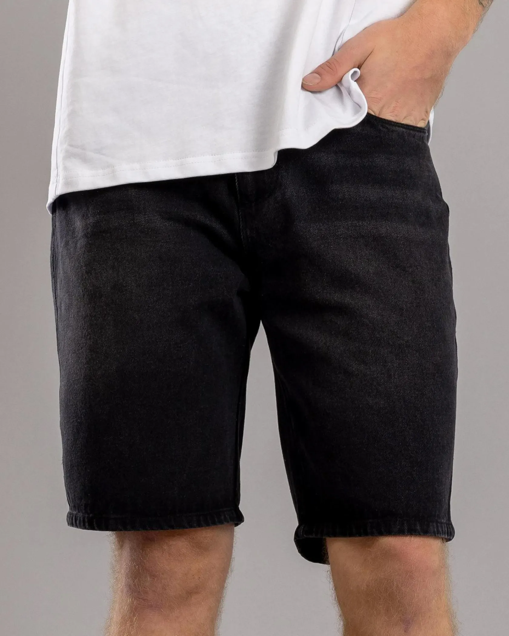 Jacks Rudimental Denim Shorts Washed Black Hot