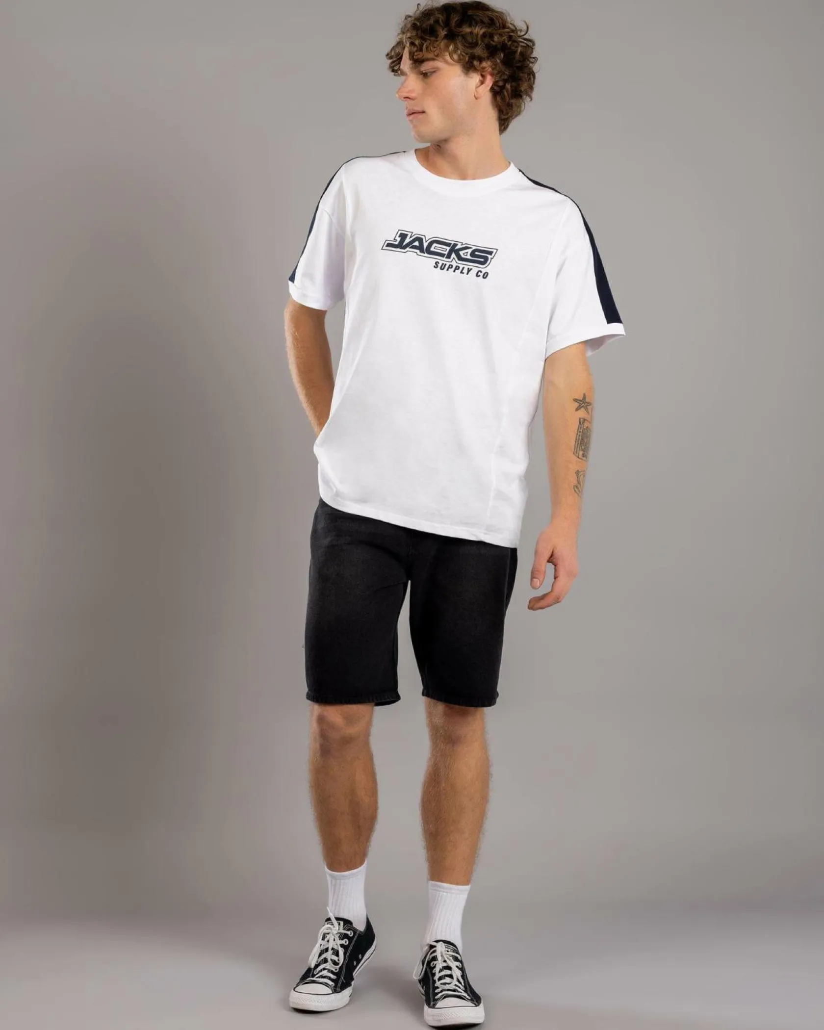 Jacks Rudimental Denim Shorts Washed Black Hot