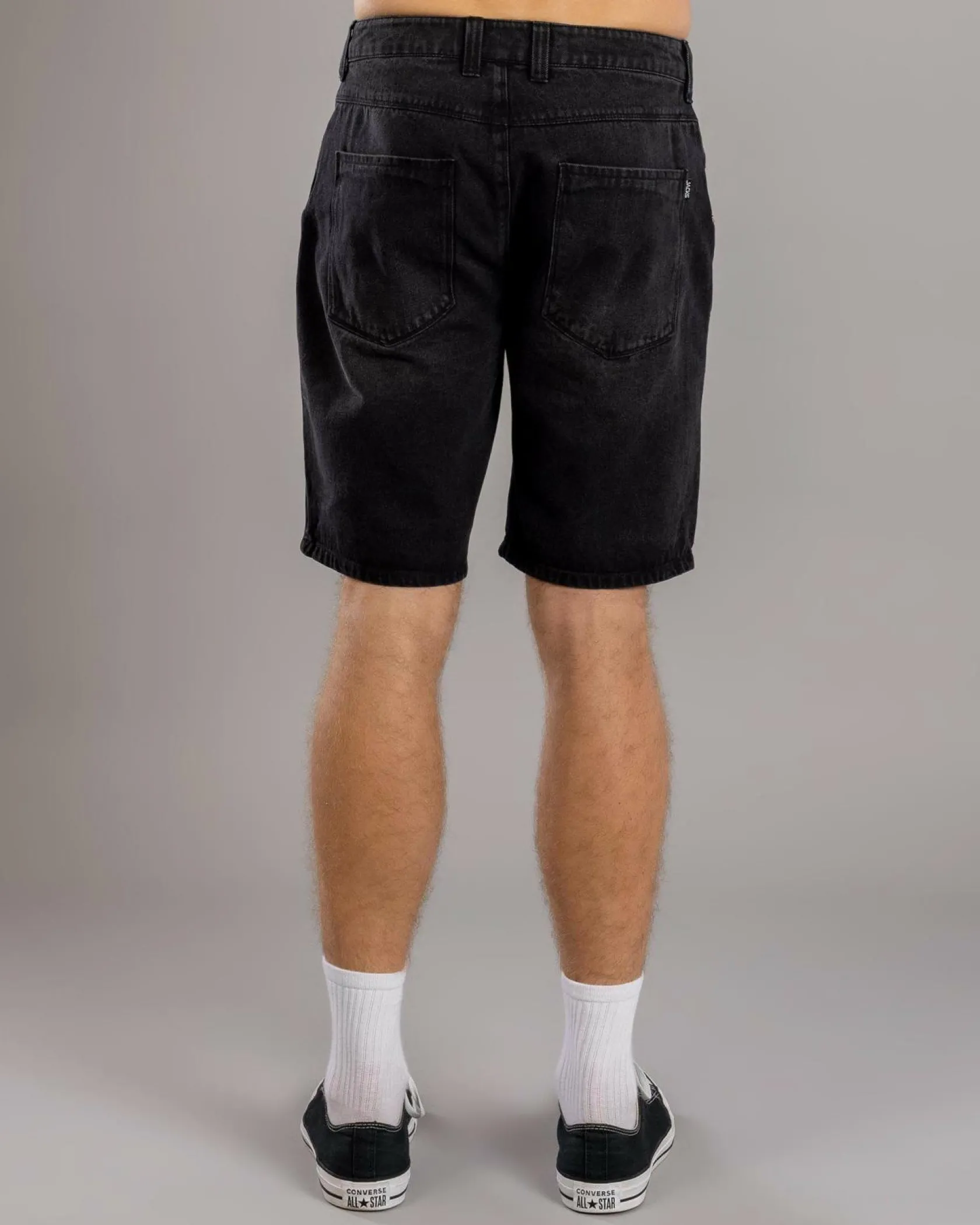 Jacks Rudimental Denim Shorts Washed Black Hot