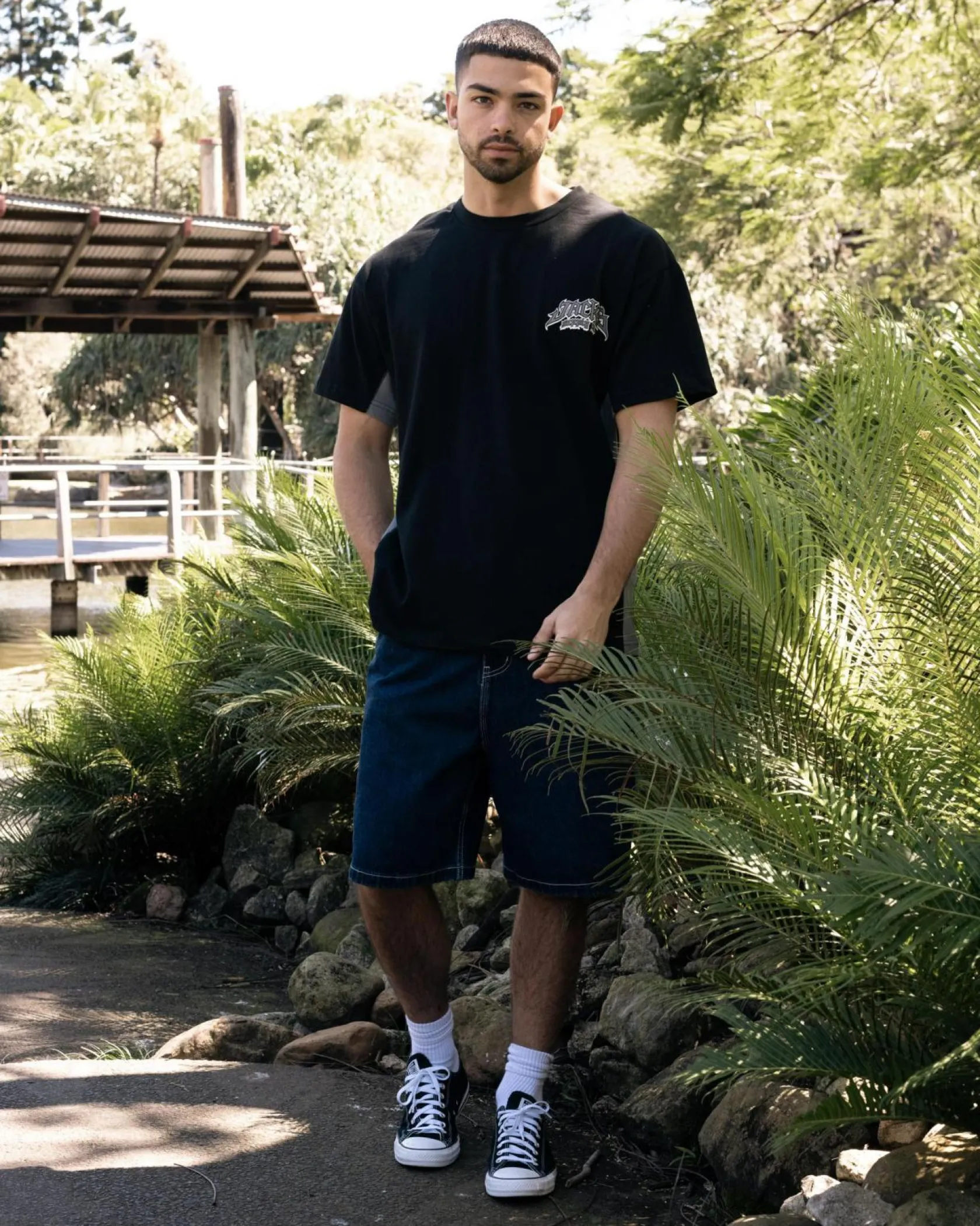 Jacks Rugged T-Shirt Black/grey Clearance