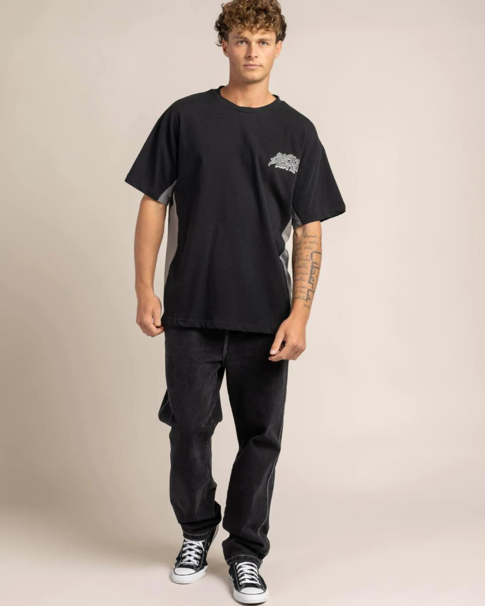 Jacks Rugged T-Shirt Black/grey Clearance