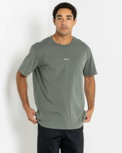 RVCA Unflipped T-Shirt Washed Olive Clearance