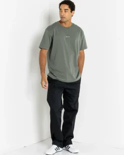 RVCA Unflipped T-Shirt Washed Olive Clearance