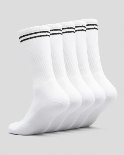 RVCA Union III Socks 5 Pack White Online