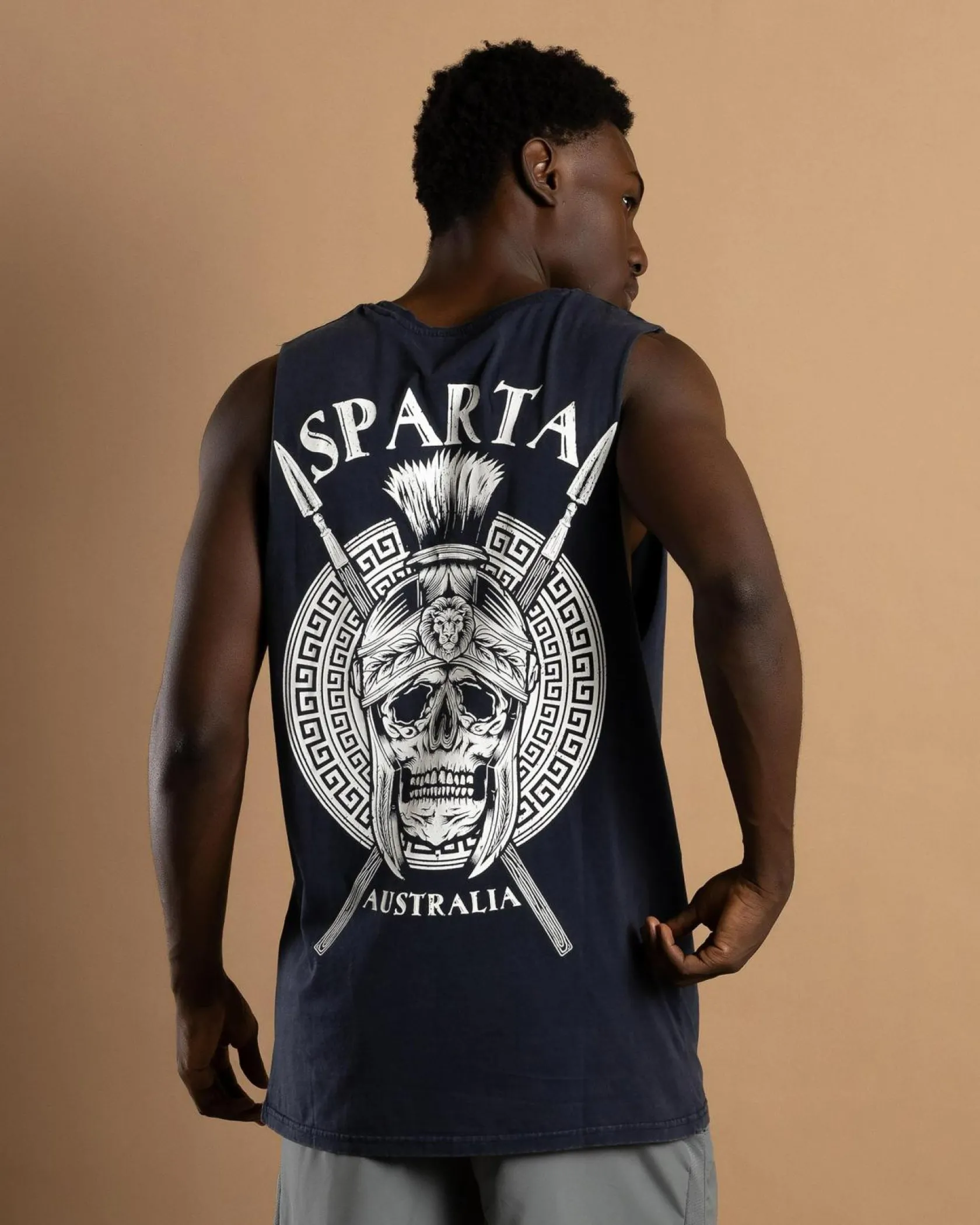 Sparta Sabre Muscle Tank Navy Acid Online