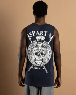 Sparta Sabre Muscle Tank Navy Acid Online