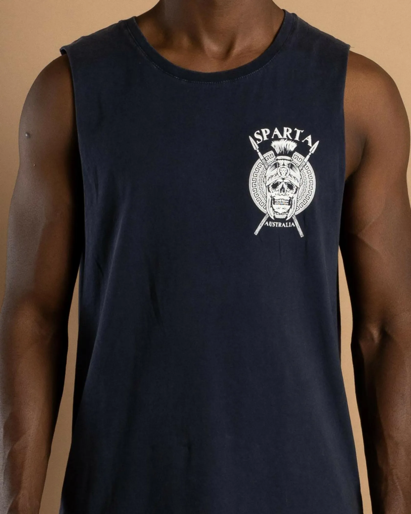 Sparta Sabre Muscle Tank Navy Acid Online