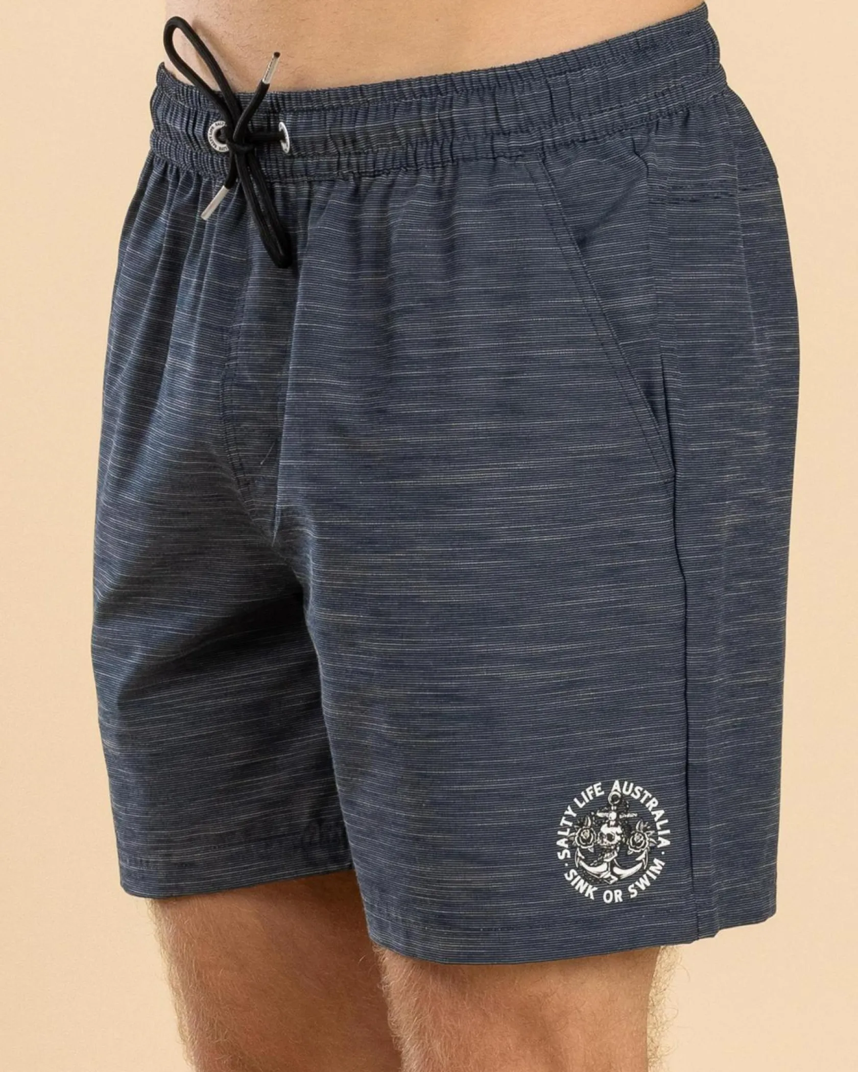 Salty Life Sail Elastic Waist Shorts Blue Best
