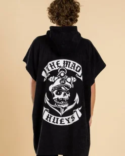 The Mad Hueys Sailor Anchor Hooded Towel Black Online
