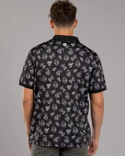 The Mad Hueys Sailor Anchor Party Polo Shirt Black Online