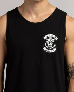 The Mad Hueys Sailor Anchor Singlet Black
