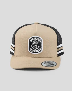 The Mad Hueys Sailor Anchor Trucker Cap Tan Clearance