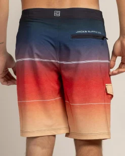 Jacks Saltwater Board Shorts Orange Fade