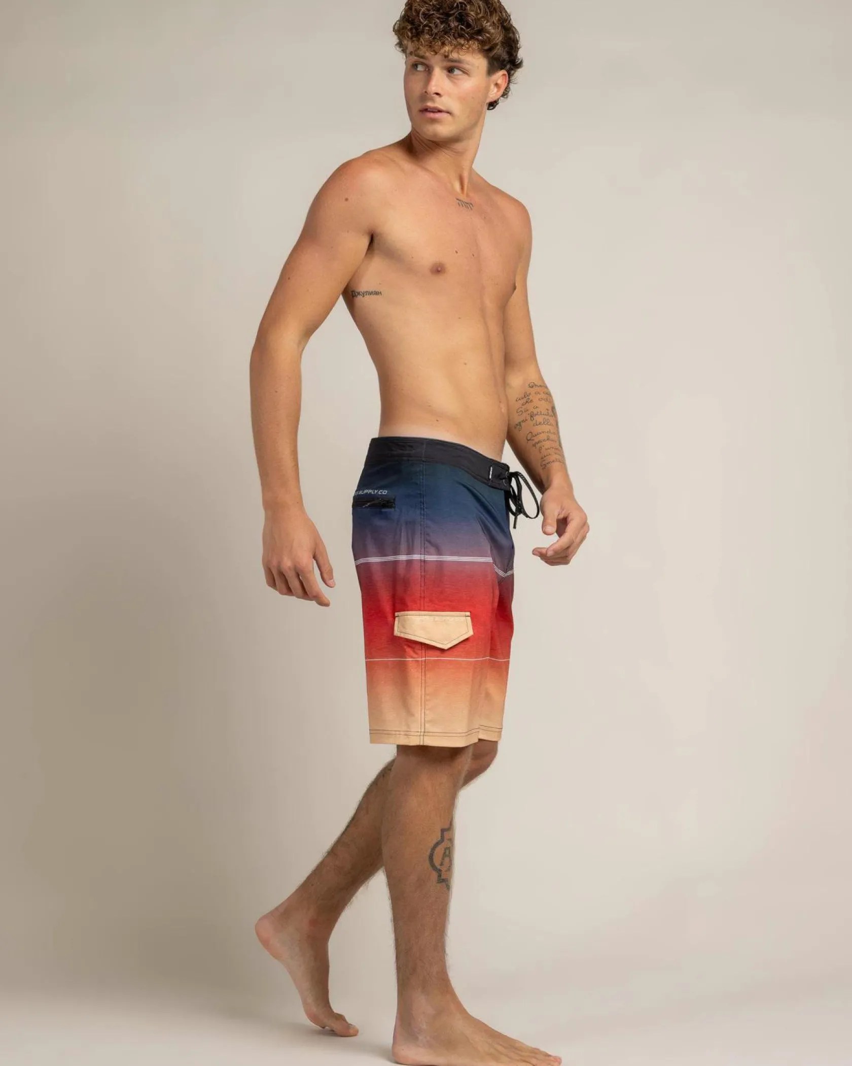 Jacks Saltwater Board Shorts Orange Fade