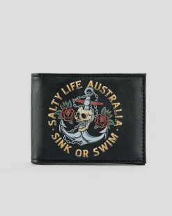 Salty Life Sink or Swim Wallet Black Online