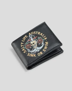 Salty Life Sink or Swim Wallet Black Online