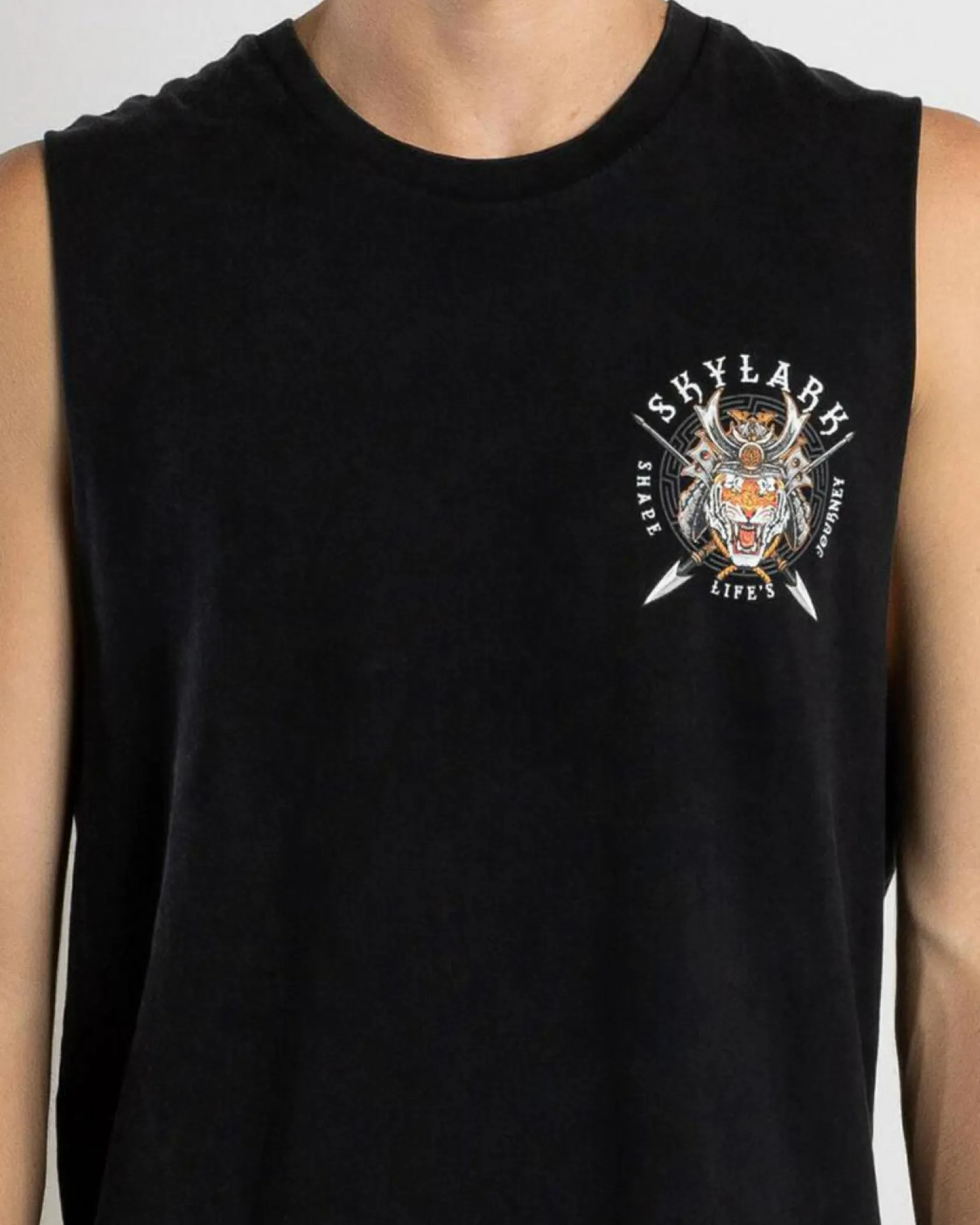Skylark Samurai Muscle Tank Black Acid New
