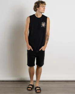 Skylark Samurai Muscle Tank Black Acid New