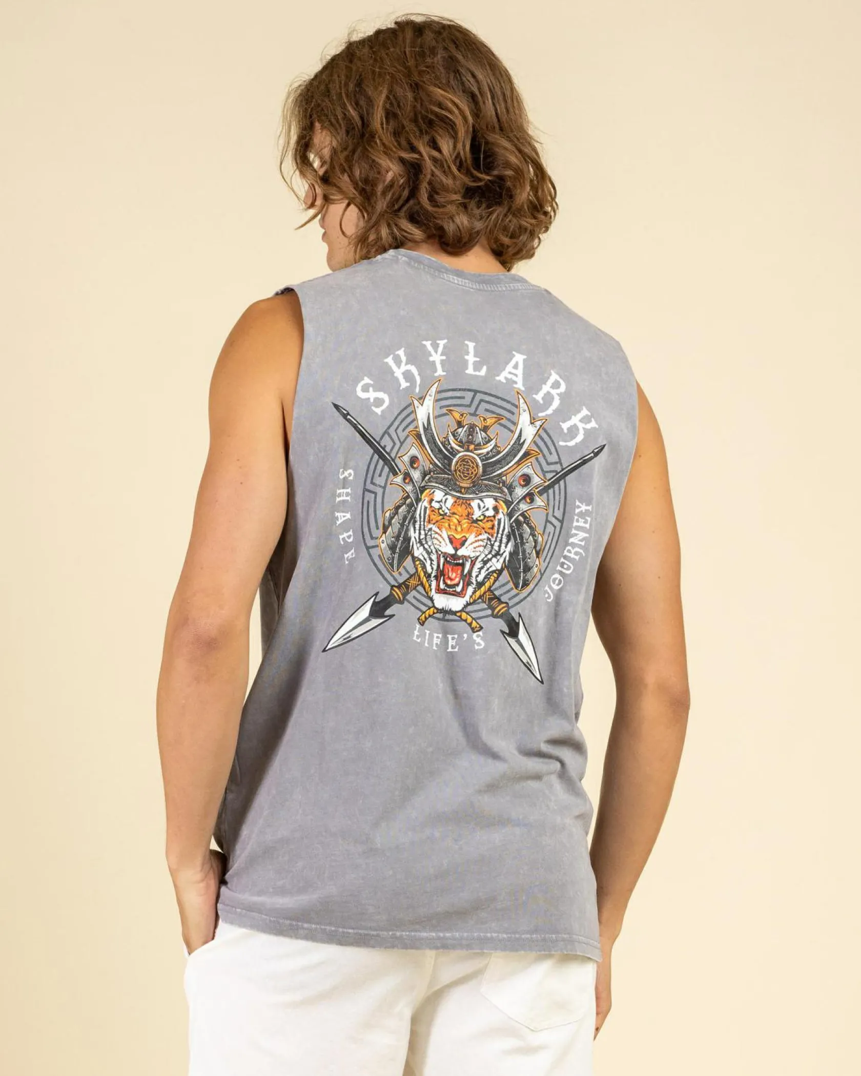 Skylark Samurai Muscle Tank Lt Grey Acid Online