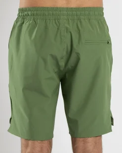 Volcom Saturdazze Elastic Waist Shorts Dusty Green Outlet