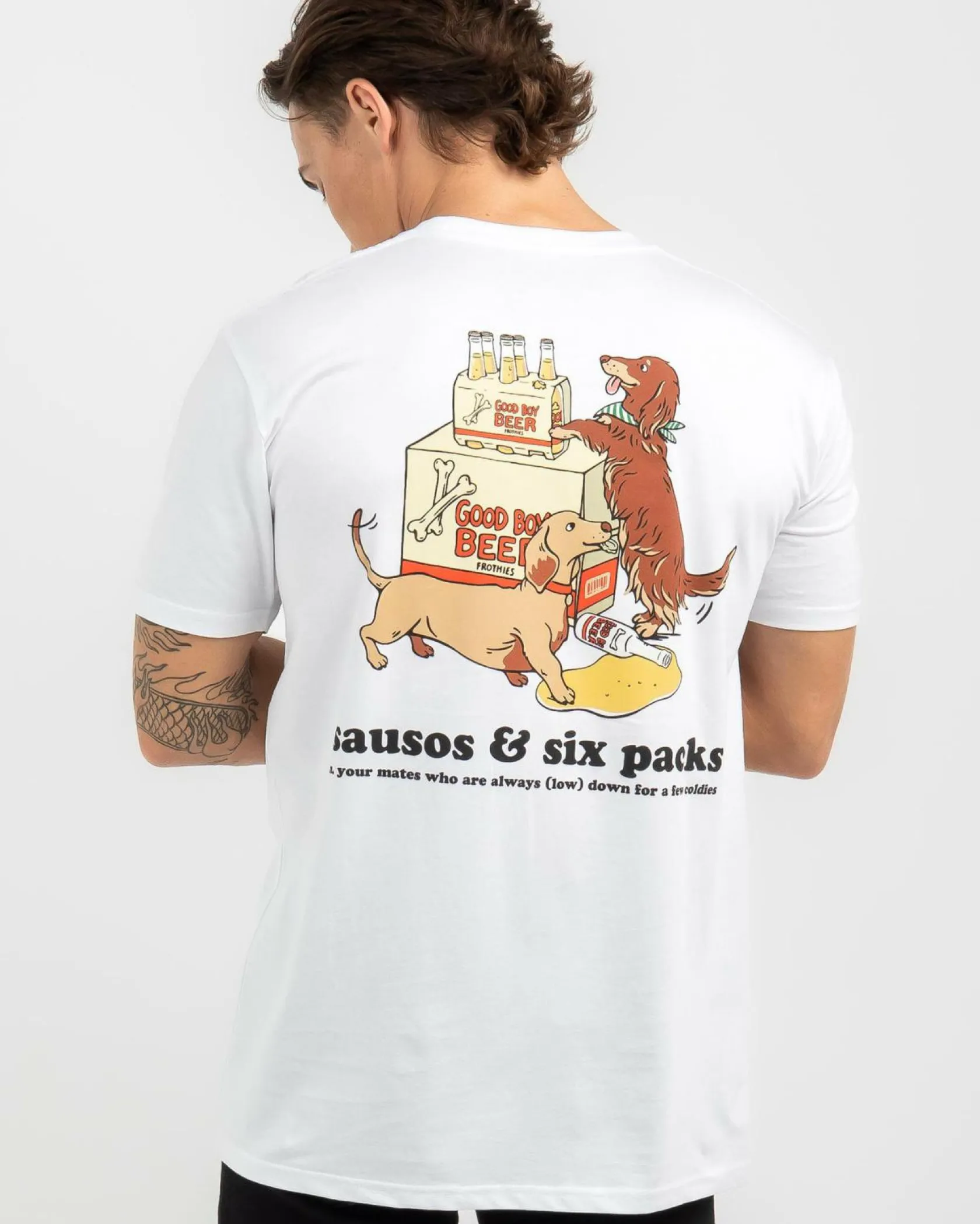 Frothies Sausos & Six Packs T-Shirt White Sale