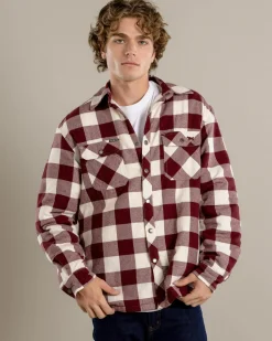 Ringers Western Sawyer Sherpa Flannel Jacket Deep Burgundy Best