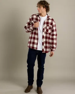 Ringers Western Sawyer Sherpa Flannel Jacket Deep Burgundy Best