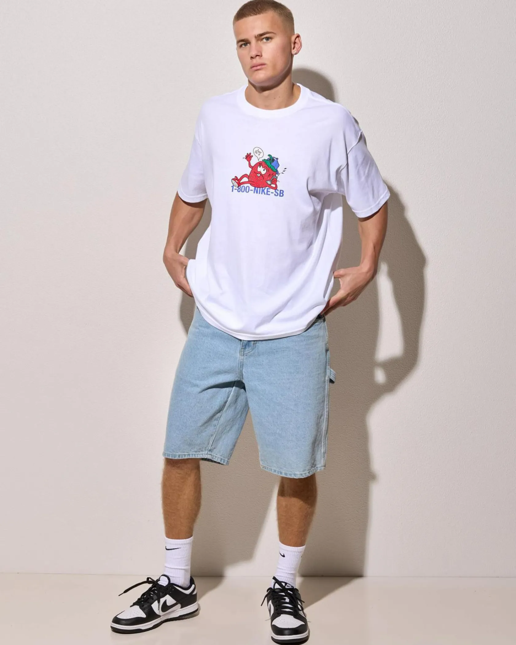 Nike SB M90 Flip Phone T-Shirt White Outlet