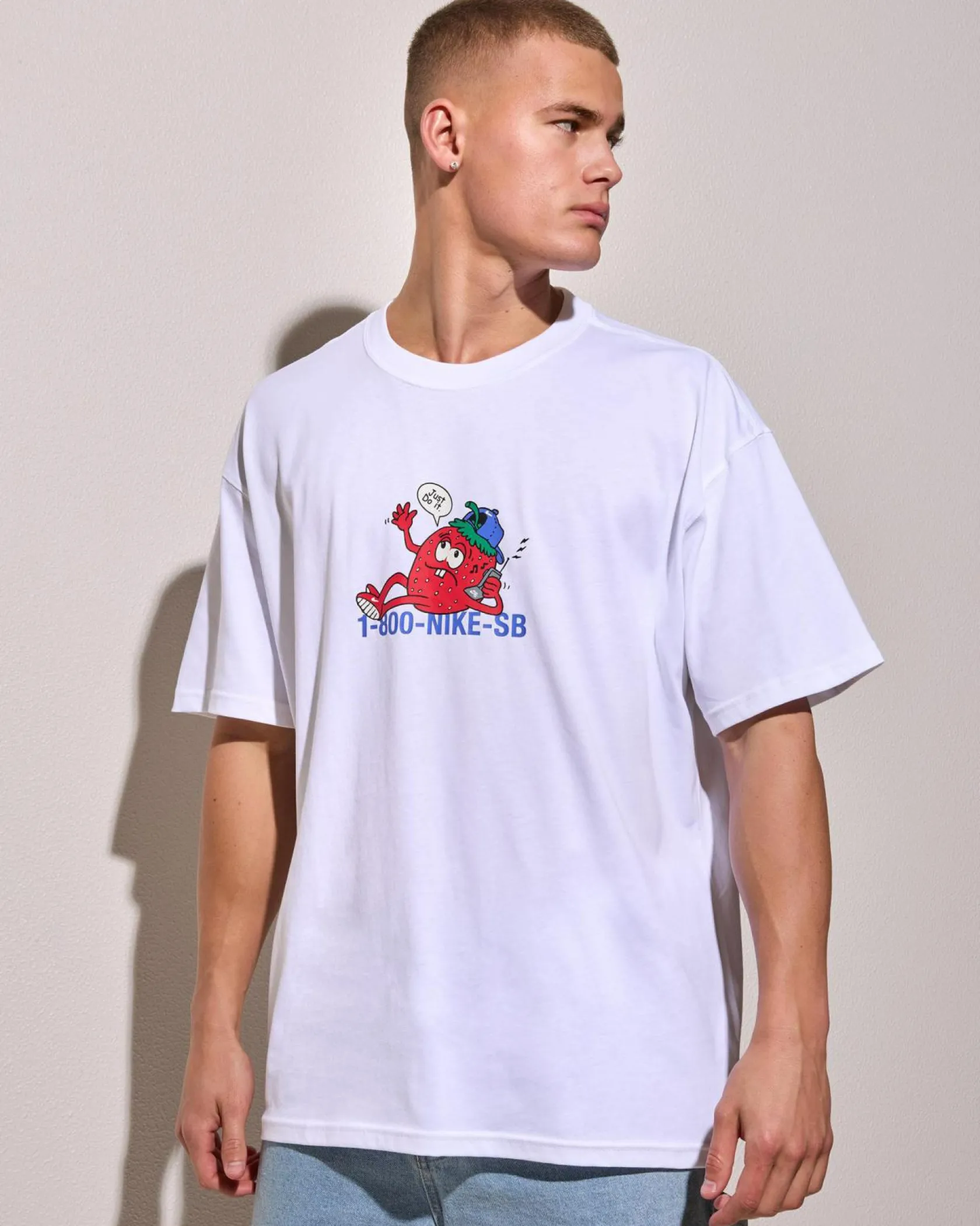 Nike SB M90 Flip Phone T-Shirt White Outlet