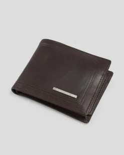 Billabong Scope 2 In 1 Leather Wallet Java Hot