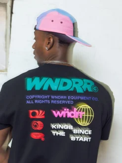 Wndrr Scrawl Box Fit T-Shirt Black