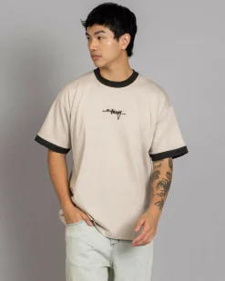 Billabong Script Ringer T-Shirt Stone