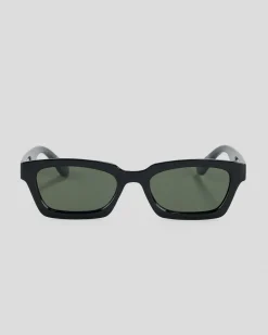 Aire Sculptor Polarised Sunglasses Black/ Green Mono